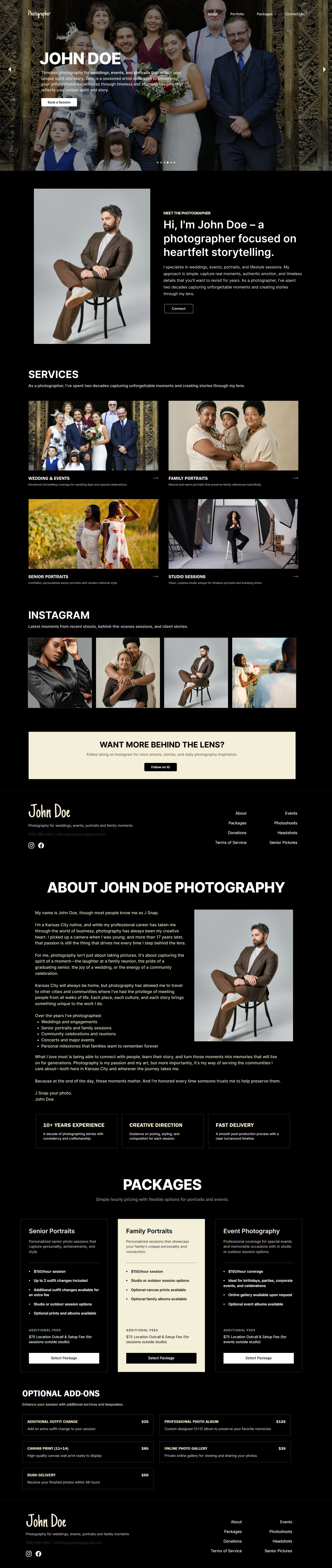 Photographer Portfolio – OKRA™ Website website preview